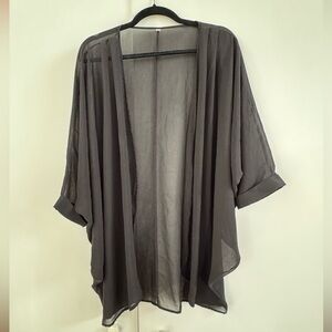Sheer, no brand name tag, bat wing coverup